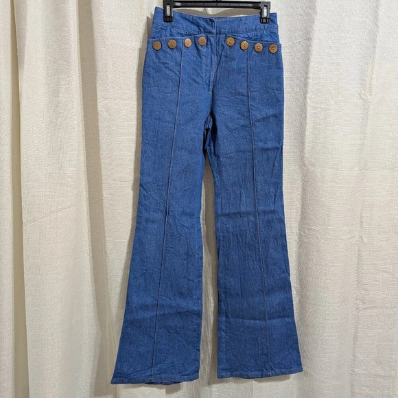Derek Lam Women's Blue Denim Pants Sailor Style Size 2 Flare